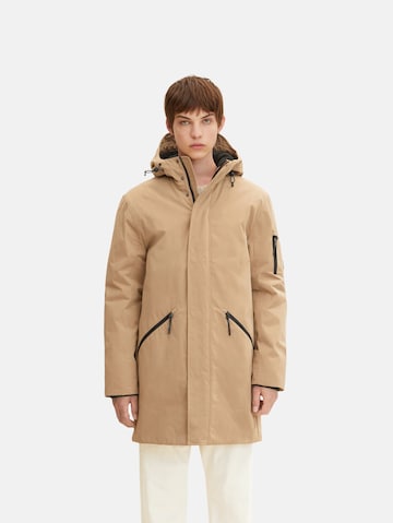 TOM TAILOR DENIM Between-Seasons Parka in Beige: front