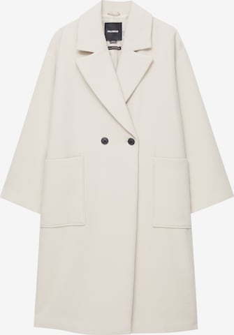 Pull&Bear Between-seasons coat in Beige: front