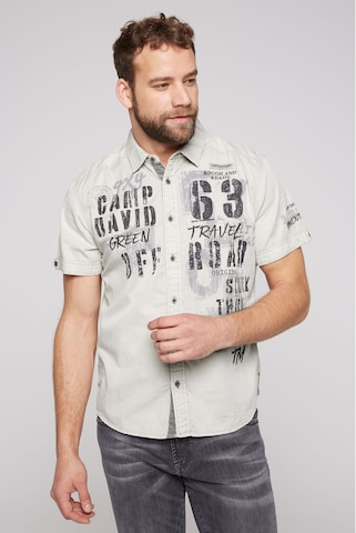 CAMP DAVID Regular Fit Skjorte i grå: forside