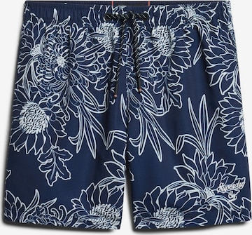 Shorts de bain Superdry en bleu : devant