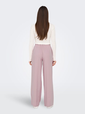 Wide leg Pantaloni 'ONLCaro' di ONLY in lilla