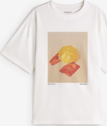 Thinking MU T-Shirt 'ERIC' in Weiß: Vorderseite
