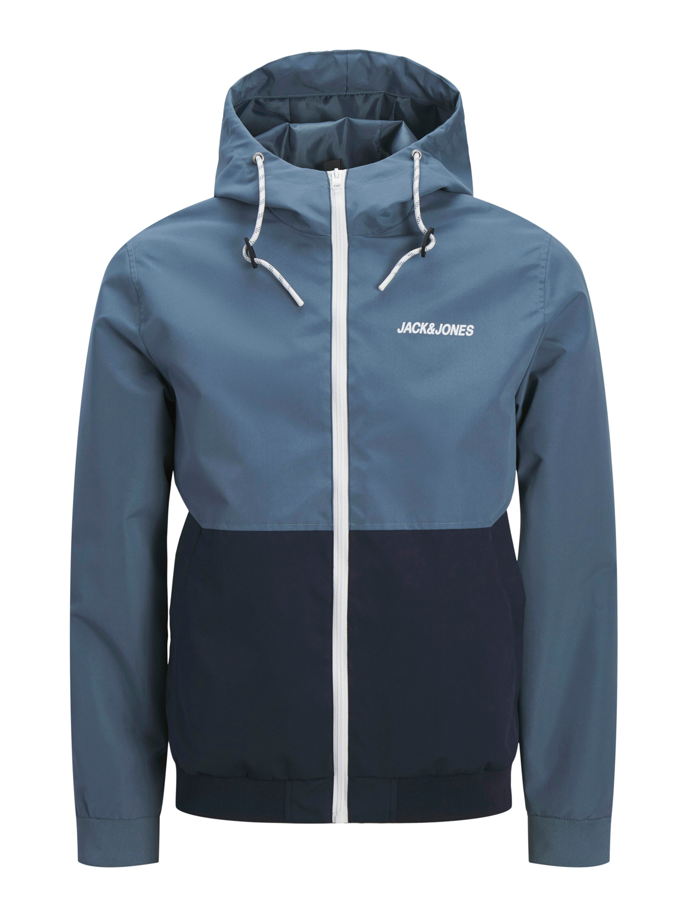 JACK & JONES Демисезонная куртка 'JJERUSH' в Синий: спереди