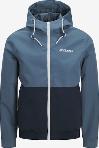 JACK & JONES Between-Season Jacket 'JJERUSH' in Blue: front