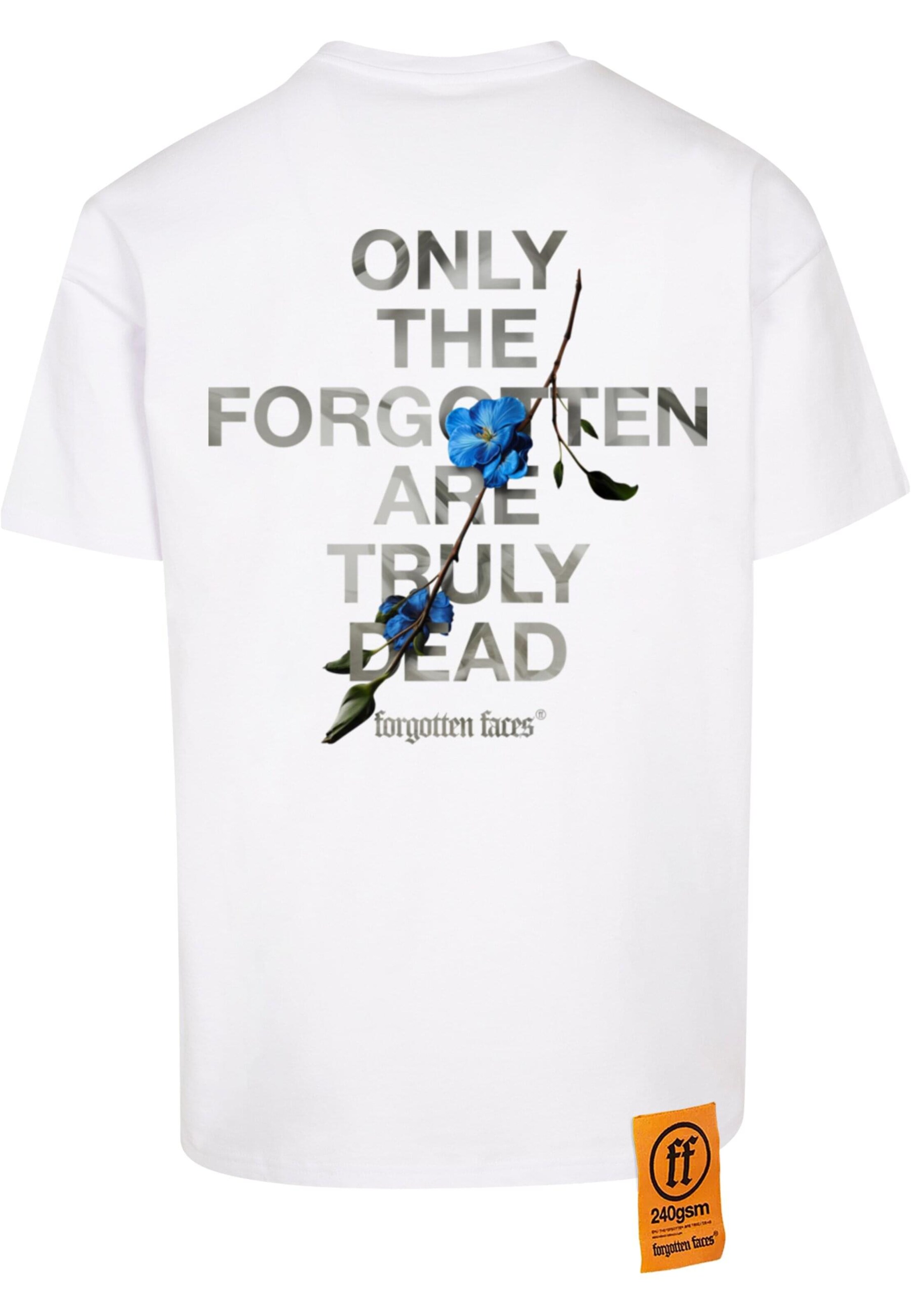 Forgotten Faces Shirt 'Faded Flowers' in Wit