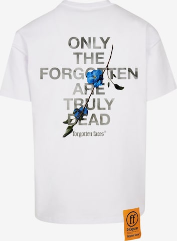 T-Shirt 'Faded Flowers' Forgotten Faces en blanc