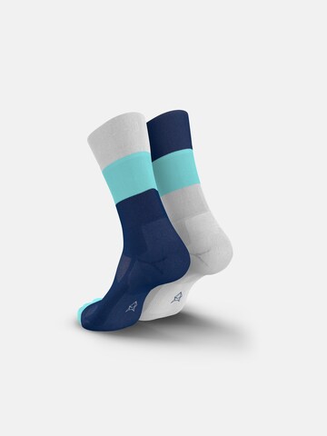 INCYLENCE Athletic Socks 'MIRRORED' in Blue