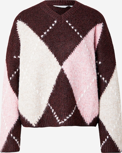 Noella Pullover 'Lai' i XS-S i beige / lyserød / burgunder, Produktvisning