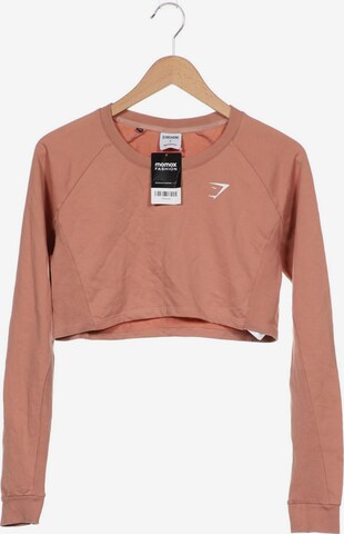 GYMSHARK Sweatshirt & Zip-Up Hoodie in S in Pink: front