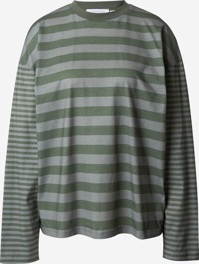 Tricou 'Blissful' florence by mills exclusive for ABOUT YOU pe gri / verde închis, Vizualizare produs