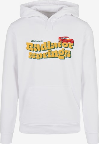 ABSOLUTE CULT Sweatshirt 'Cars - Welcome To Radiator Springs' in Wit: voorkant