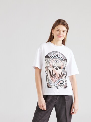 RVCA - Camiseta 'BURNING' en blanco: frente