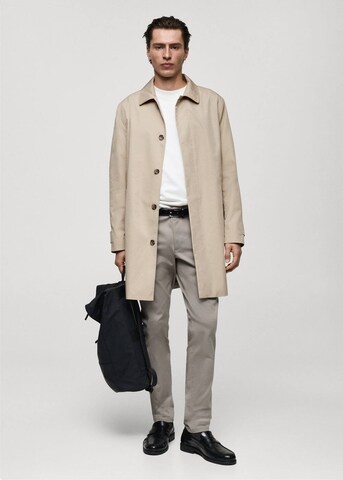 MANGO MAN Between-Seasons Coat 'Chayton' in Beige