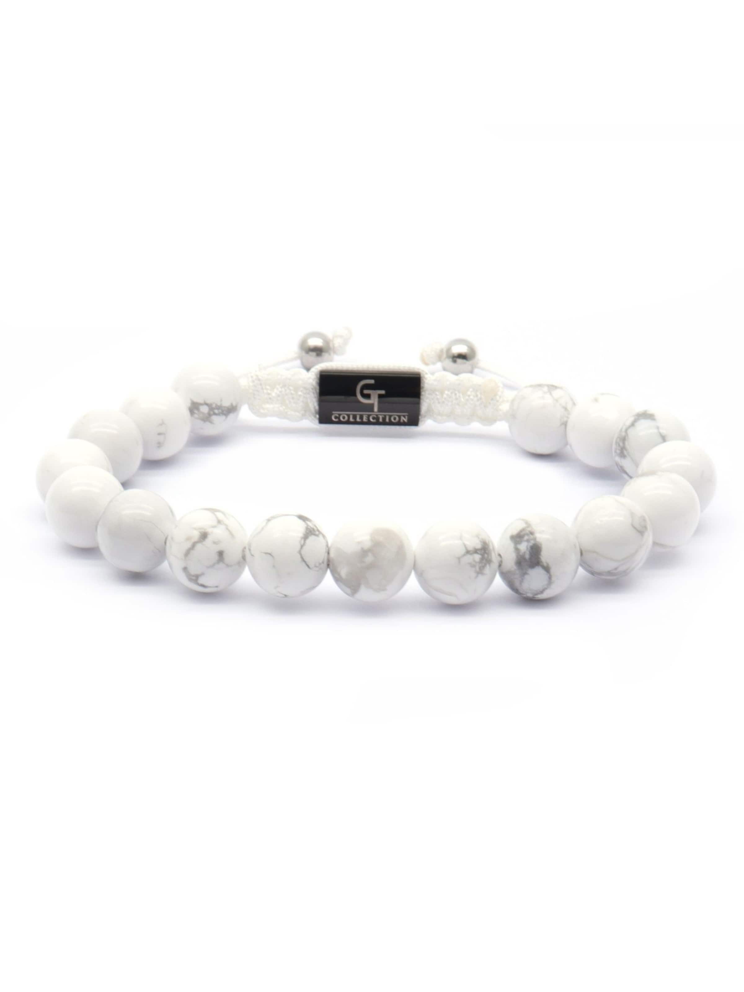 Bracelet 'Single-Bead' GT Collection en blanc : devant
