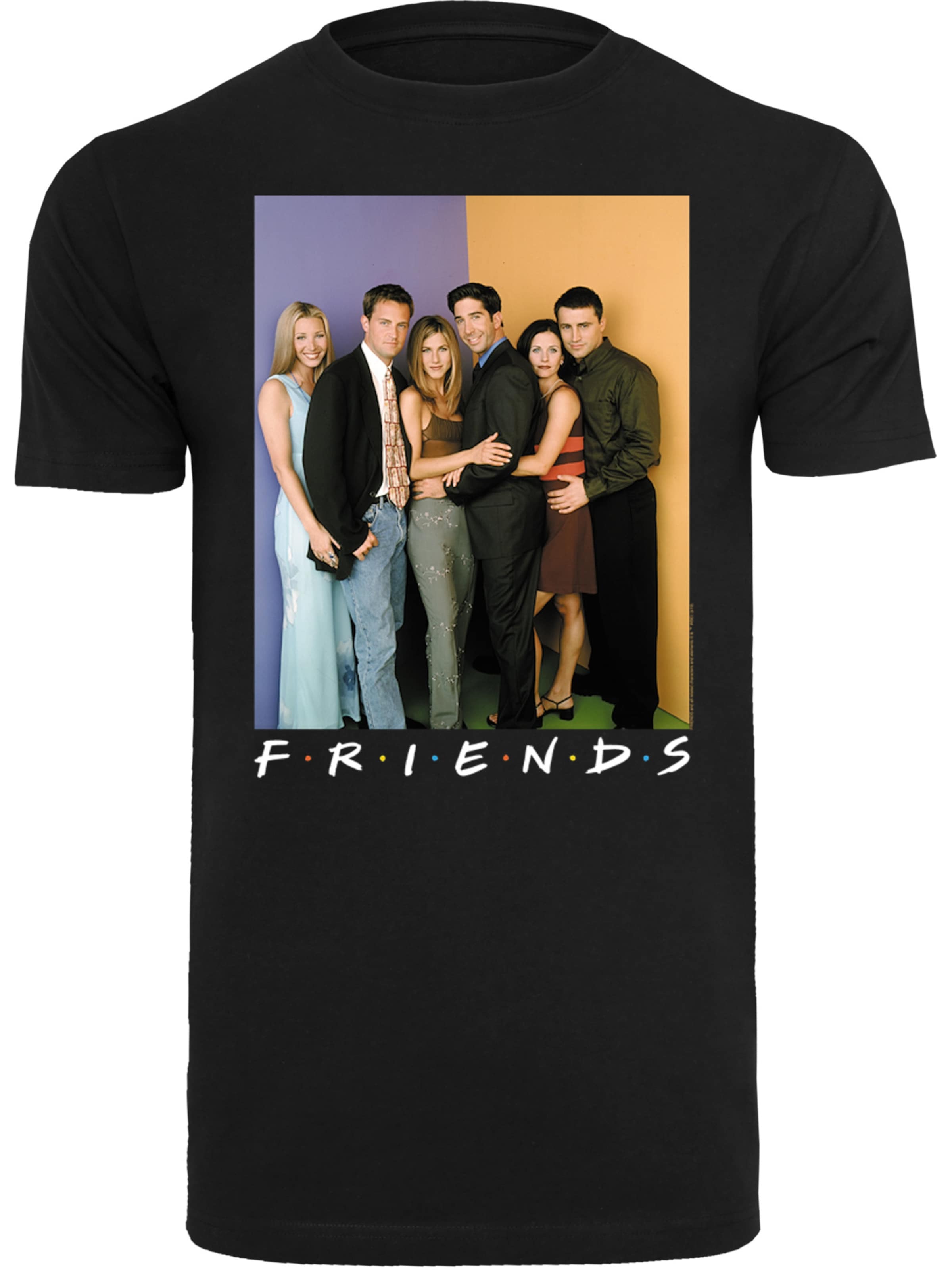 T-Shirt 'Friends Group Photo' F4NT4STIC en noir : devant
