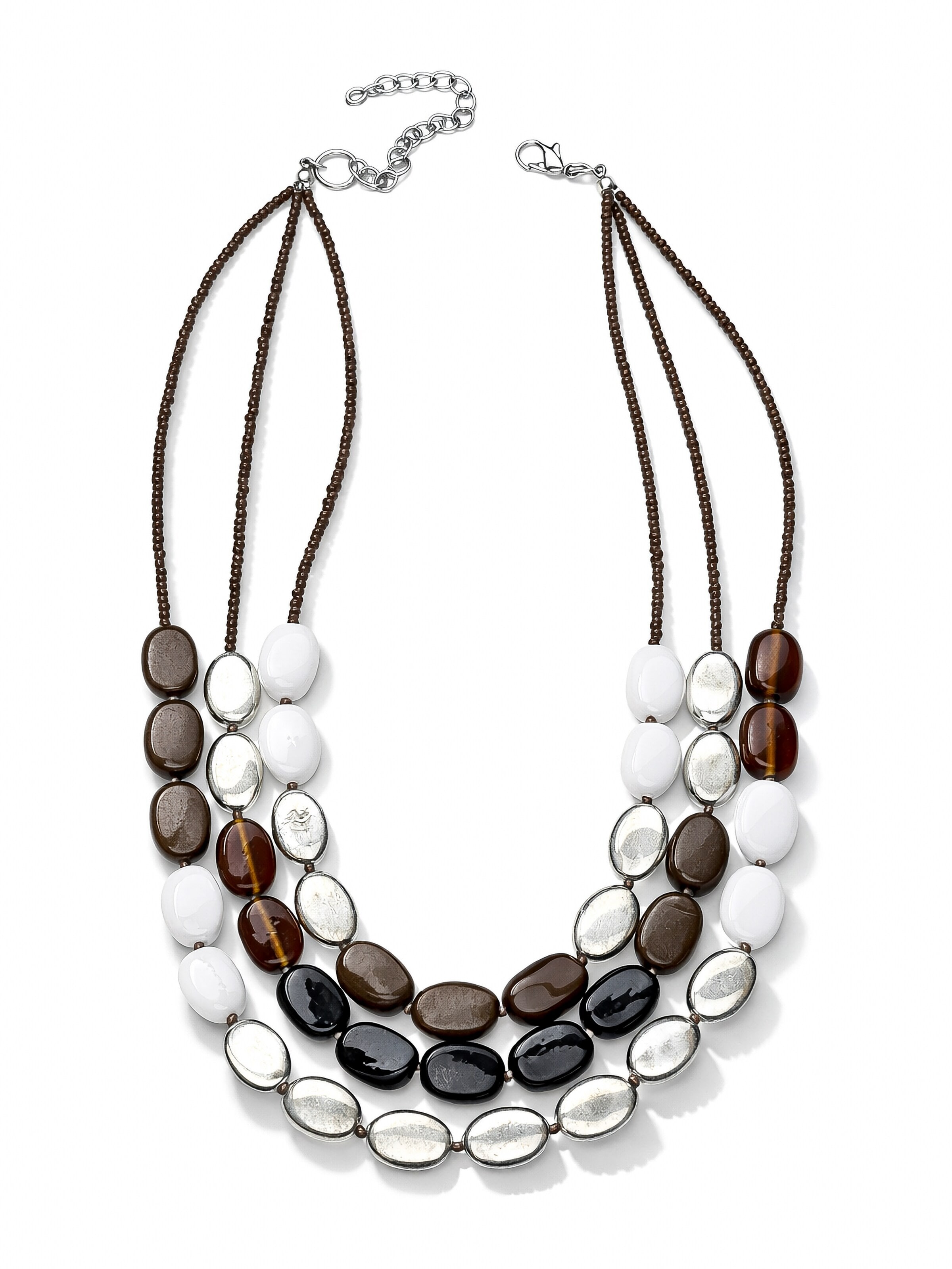 COLLEZIONE ALESSANDRO Necklace 'Hilda' in Brown