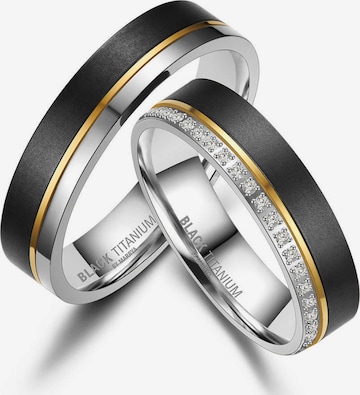 Anello 'MARRYA Ehering BT-02 aus Black Titanium' di MARRYA in grigio: frontale