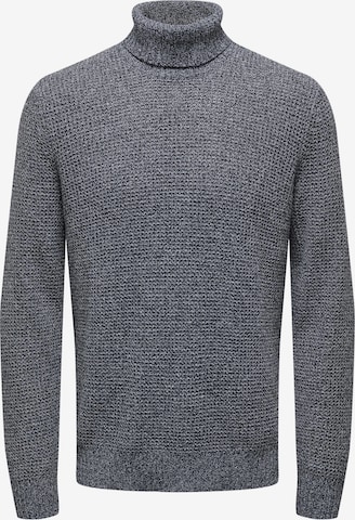 Only & Sons Пуловер 'BASIL' в сиво: отпред