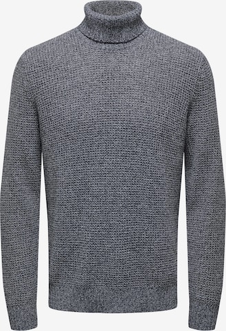 Only & Sons Sweter 'BASIL' w kolorze szary: przód