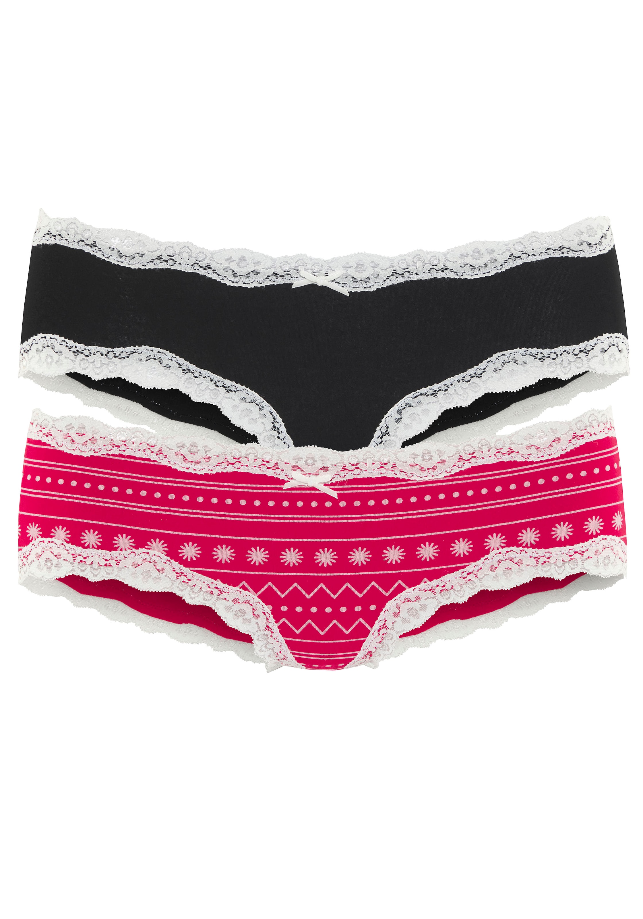 LASCANA Braga en rojo sangre / negro / blanco, Vista del producto