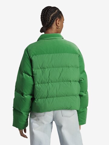 ADIDAS ORIGINALS Winter jacket 'Adicolor 70S Velvet ' in Green