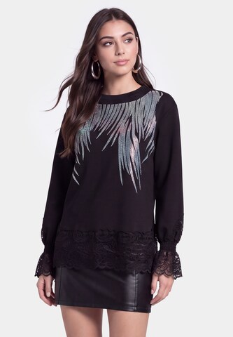 faina - Sudadera en negro: frente