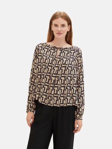 TOM TAILOR Blouse in Bruin: voorkant