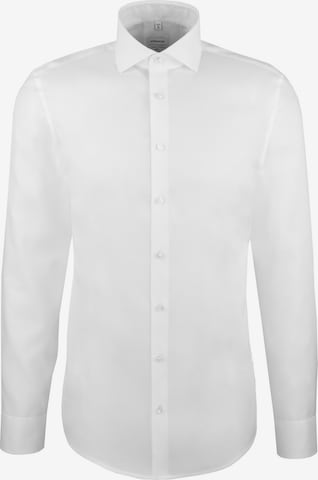 SEIDENSTICKER Slim Fit Businesshemd 'Schwarze Rose' in Weiß: Vorderseite