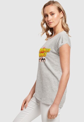 ABSOLUTE CULT T-Shirt 'Stranger Things - Comic Heads' in Grau