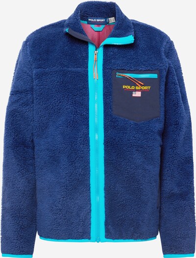 Polo Ralph Lauren Fleece jas in de kleur Marine / Aqua / Donkerblauw, Productweergave