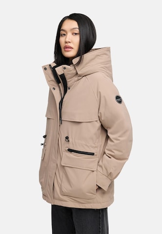 Manteau d’hiver 'Shigaraa XVI' MARIKOO en beige : devant
