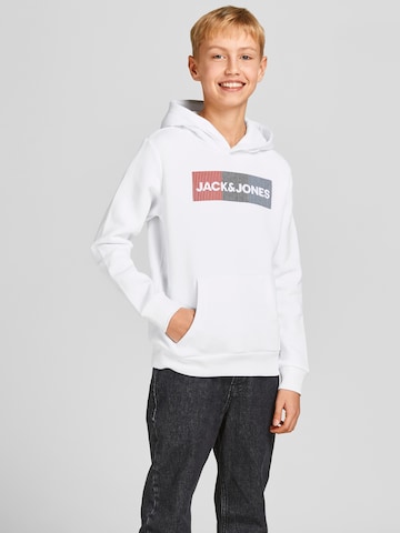 Jack & Jones Junior Regular fit Sweatshirt in Wit: voorkant