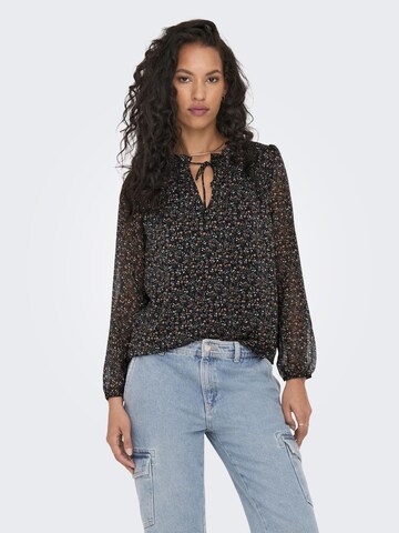 ONLY Blouse 'Ditsy' in Zwart: voorkant