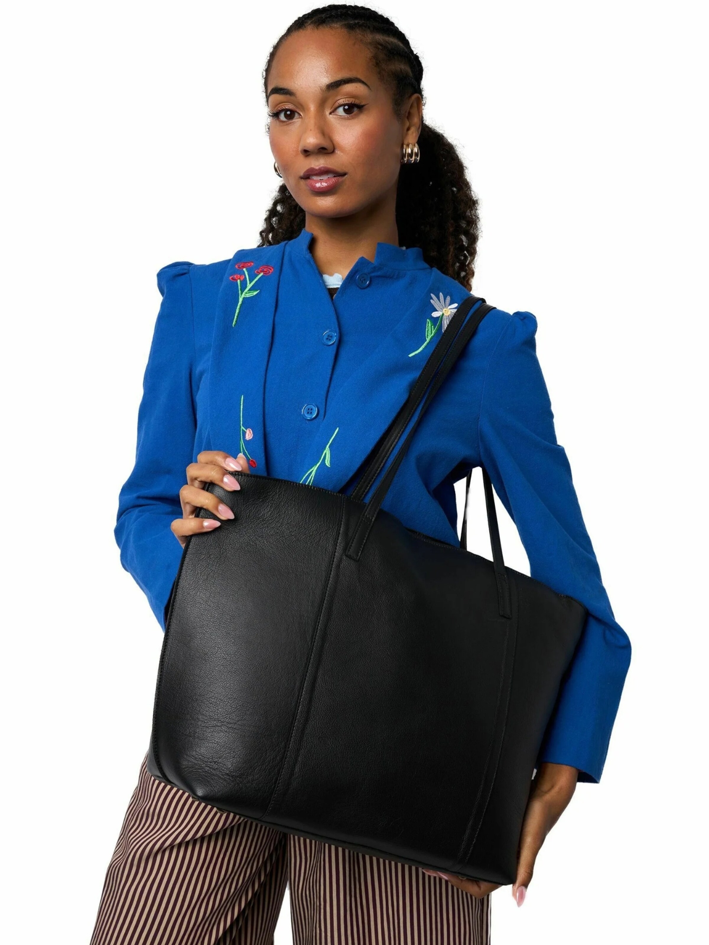 Cabas ' Nalou ' RE:DESIGNED en noir : devant