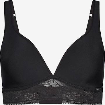 Skiny Triangle Bra in Black: front