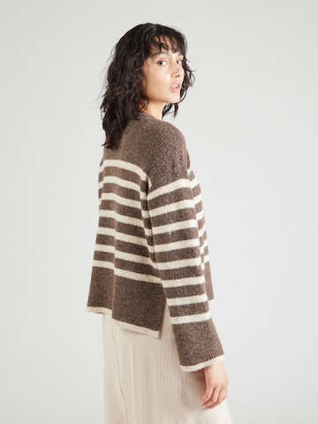 PIECES Sweater 'PCLINE' in Brown