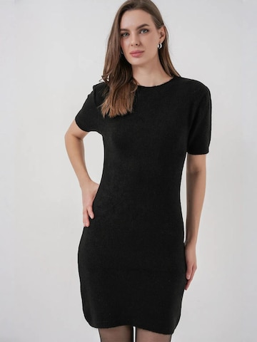 Bigdart Strickkleid in Schwarz: Vorderseite