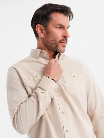 Ombre Regular fit Overhemd in Beige