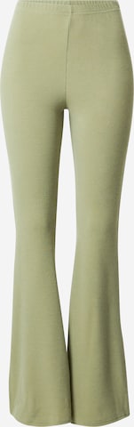 Nasty Gal Flared Pants in Green: front
