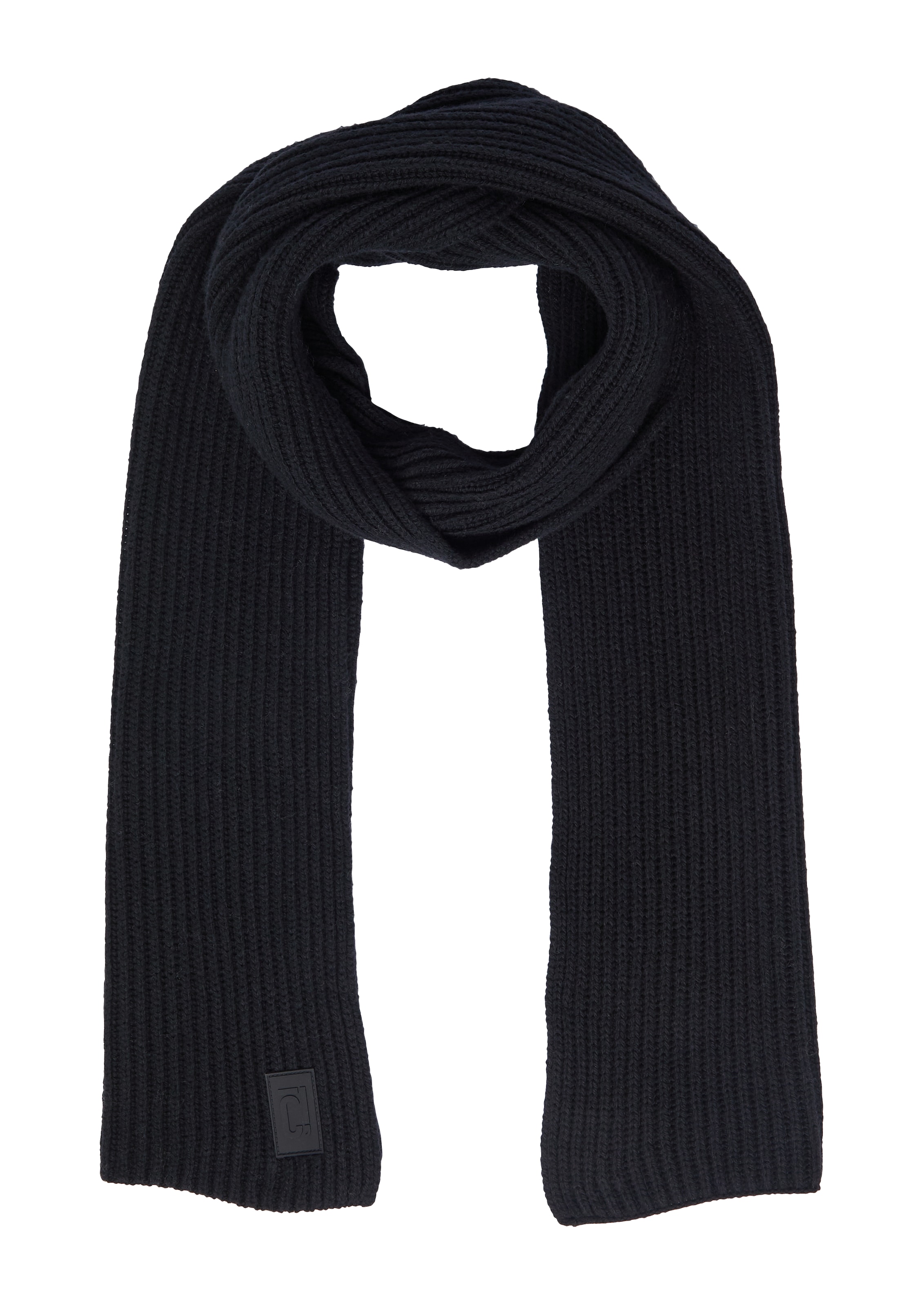 Écharpe comma casual identity en noir : devant
