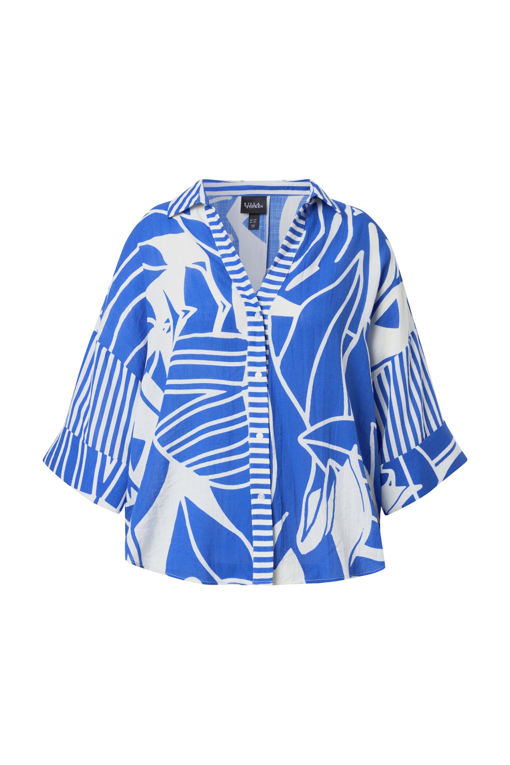Ulla Popken Bluse in Blau: Vorderseite