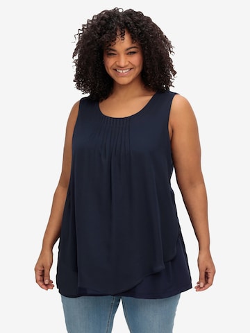 SHEEGO - Blusa em azul: frente