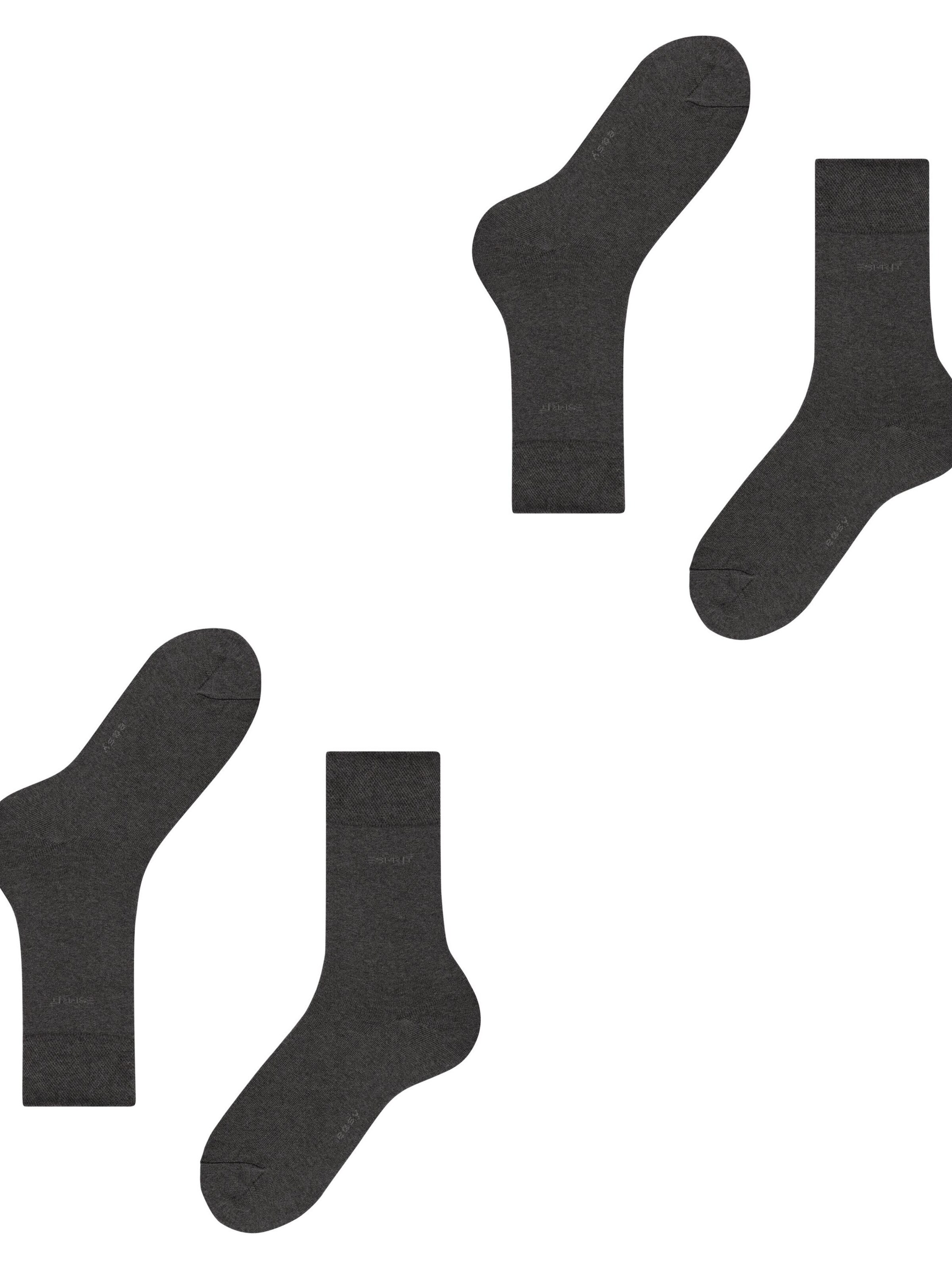 ESPRIT Socken 'Basic Easy 2-Pack'‌‌‌‌‌‌ in Grau