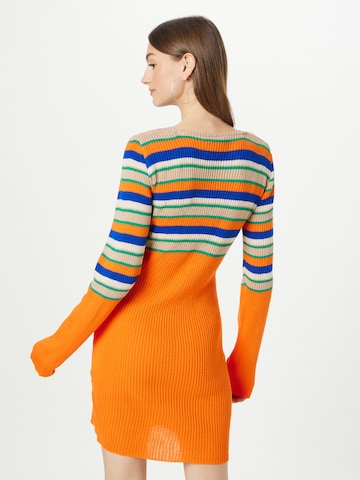 Daisy Street Knitted dress in Orange