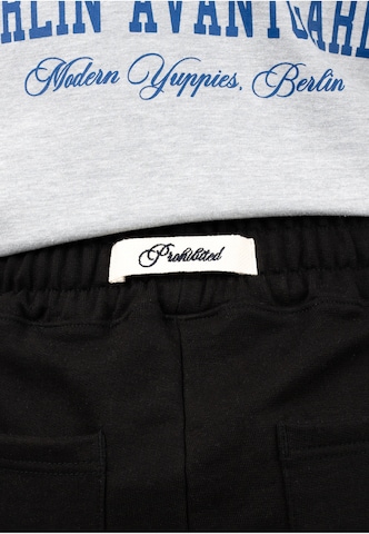 Wide leg Pantaloni 'Campus' di Prohibited in nero