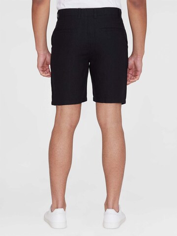 KnowledgeCotton Apparel Regular Pants 'Chuck' in Black