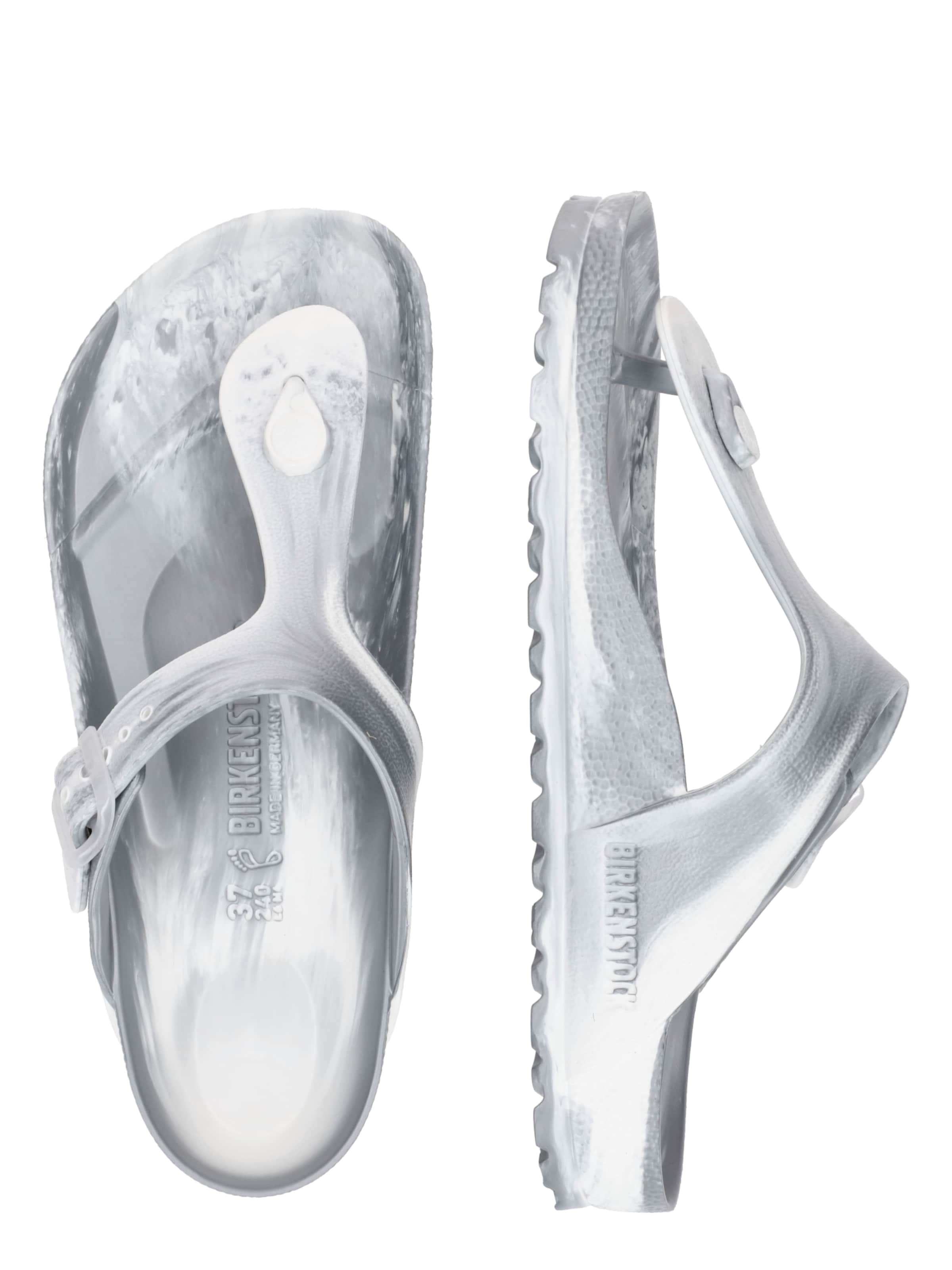 BIRKENSTOCK Ujjelválasztó-pántos szandál 'Gizeh' - szürke