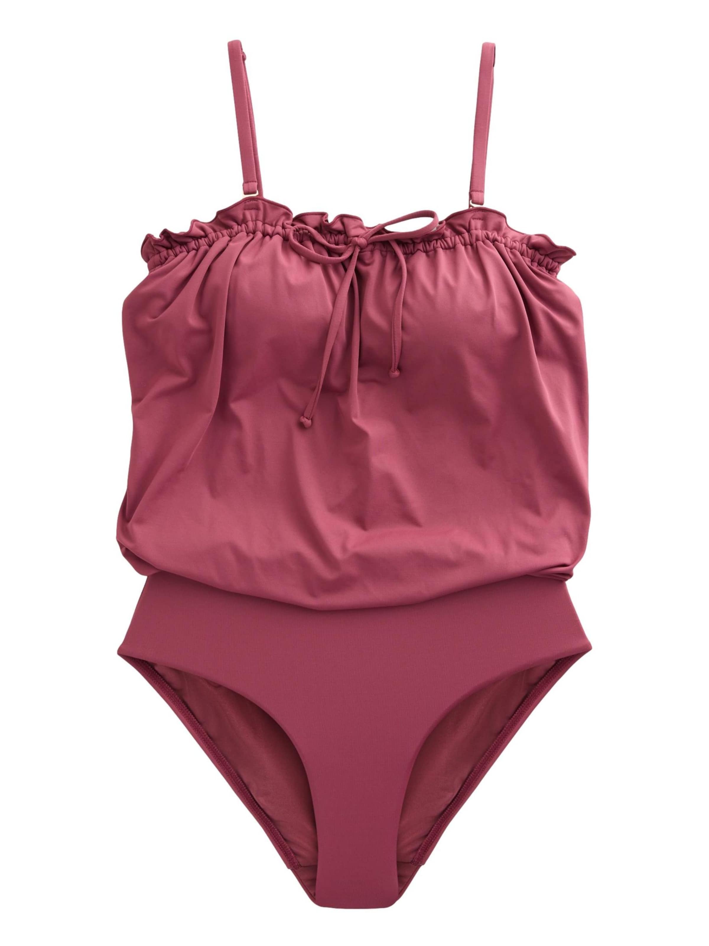 sarkans Next Bandeau Figūru koriģējošs peldkostīms: no priekšpuses