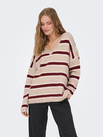 ONLY Sweater 'TALIO' in Beige: front