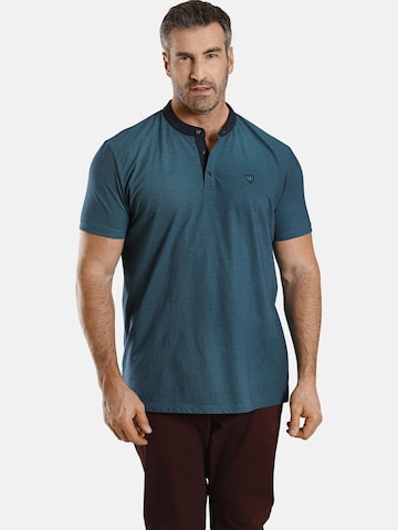 Charles Colby Shirt ' Earl Derek ' in Blauw: voorkant